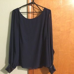 Sequined blue Xscape blouse